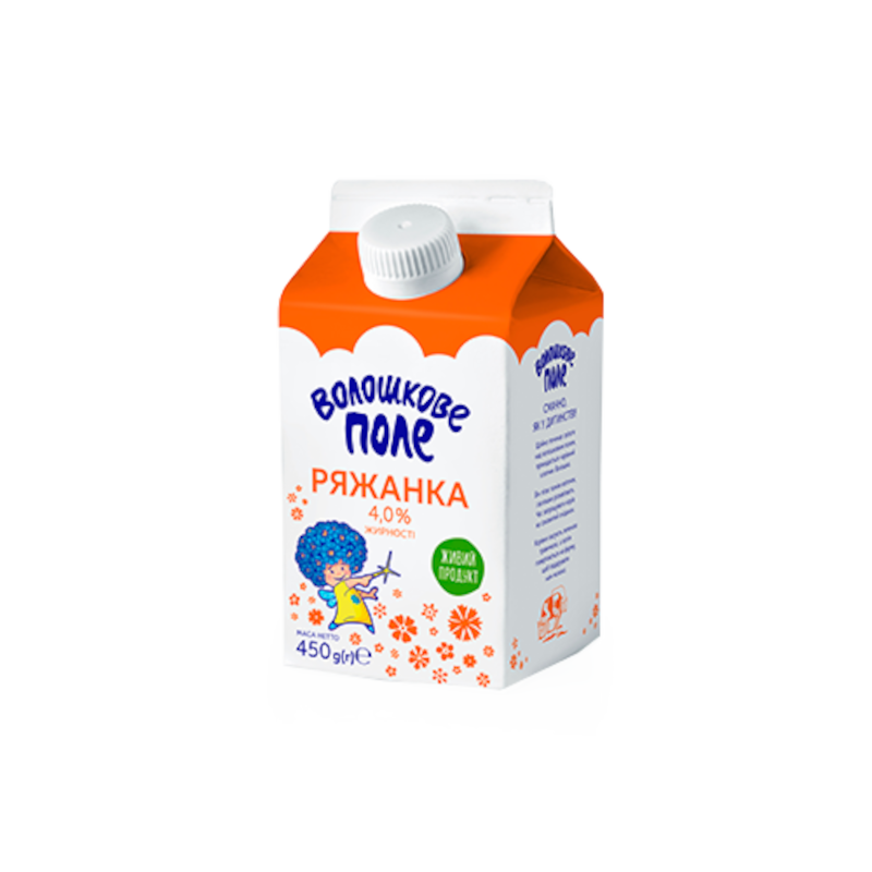 Ряжанка ВОЛОШКОВЕ ПОЛЕ 4%, 450 г